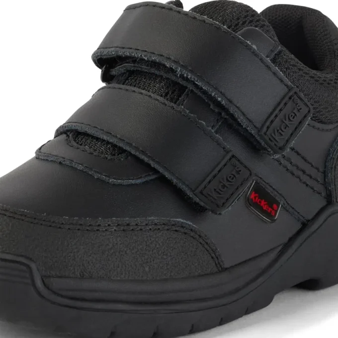 Stomper Mid Leather Black για μικρά αγόρια