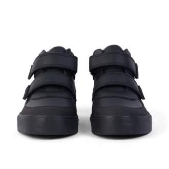 Παιδικά αγόρια Tovni Scuff Hi δερμάτινα μαύρα