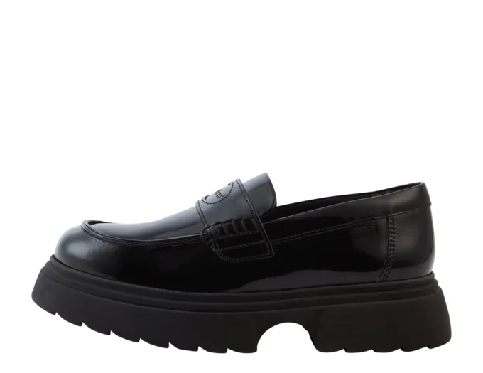 Παιδικά κοριτσίστικα Kenzi Loafer Δερμάτινα Μαύρα