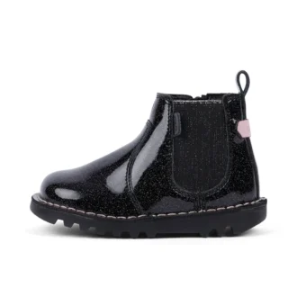 Παιδικά κοριτσίστικα Kick Chelsea Galactic Leather Μαύρα