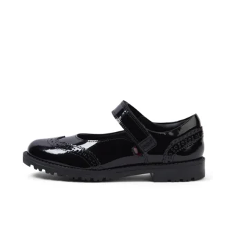 Παιδικά κοριτσίστικα Lachly MJ Brogue από λουστρίνι, μαύρα
