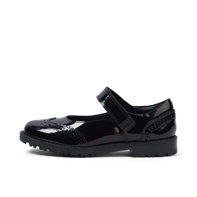 Παιδικά κοριτσίστικα Lachly MJ Brogue από λουστρίνι, μαύρα