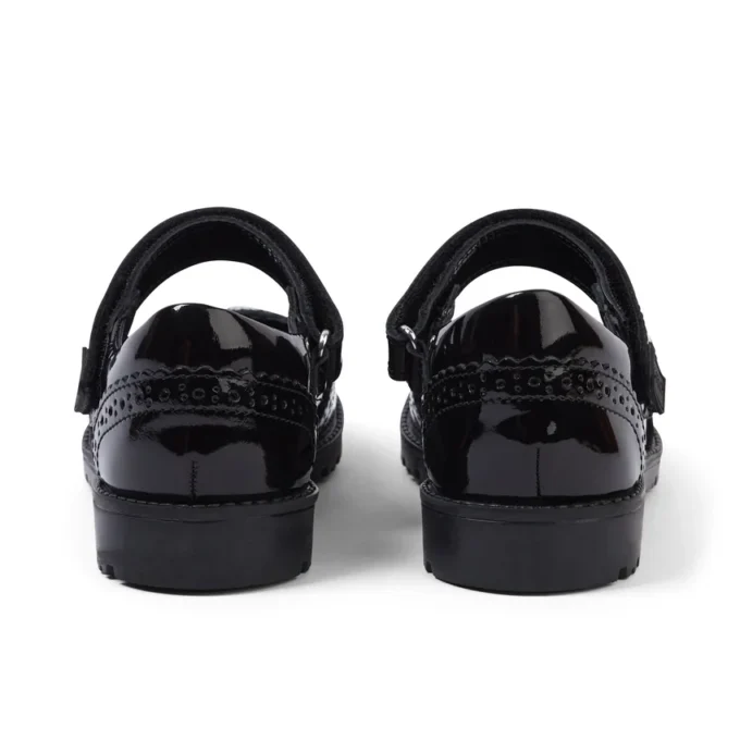 Παιδικά κοριτσίστικα Lachly MJ Brogue από λουστρίνι, μαύρα