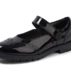 Παιδικά κοριτσίστικα Lachly MJ Brogue από λουστρίνι, μαύρα