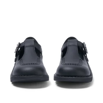 Παιδικά κοριτσίστικα παπούτσια Kick T-Bar Leather Alternative Μαύρα