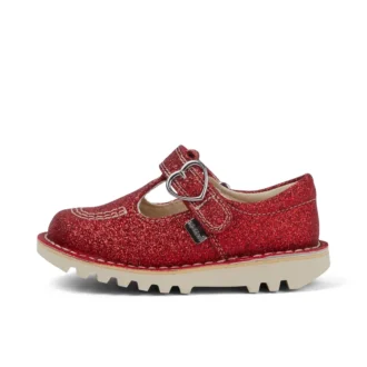Παιδικά παπούτσια Kick T-Bar Glitter Unisex Κόκκινα