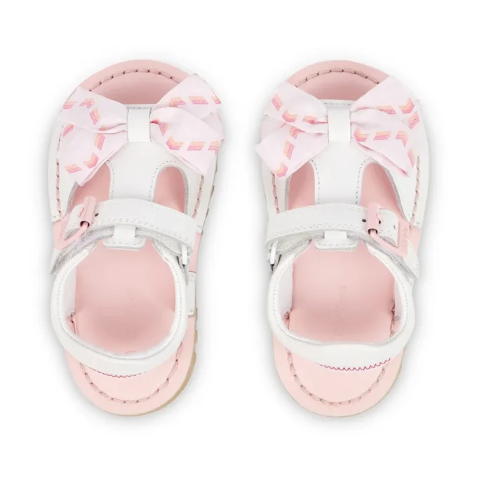 Παιδικά σανδάλια Kick Sandal για κορίτσια, δερμάτινα, λευκά Παιδικά σανδάλια Kick Sandal για κορίτσια, δερμάτινα, λευκά