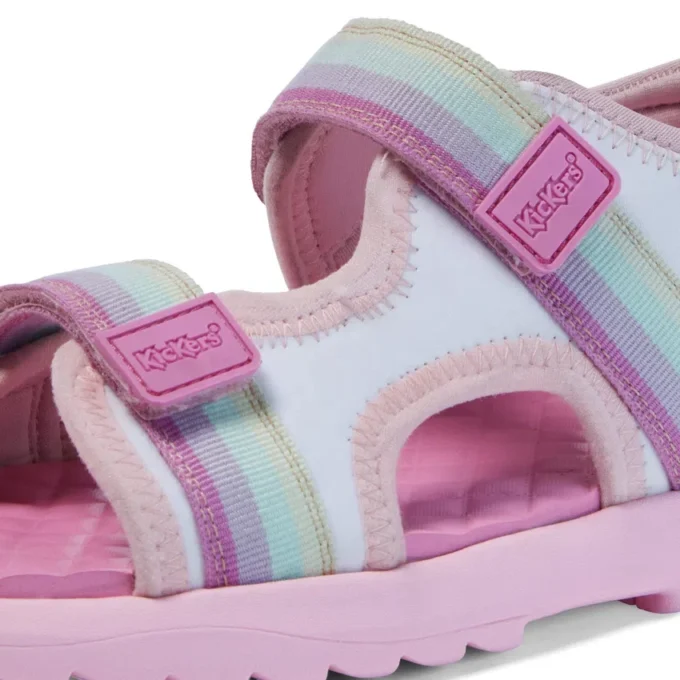 Παιδικά σανδάλια Kickster για κορίτσια, λευκά Παιδικά σανδάλια Kickster για κορίτσια, λευκά