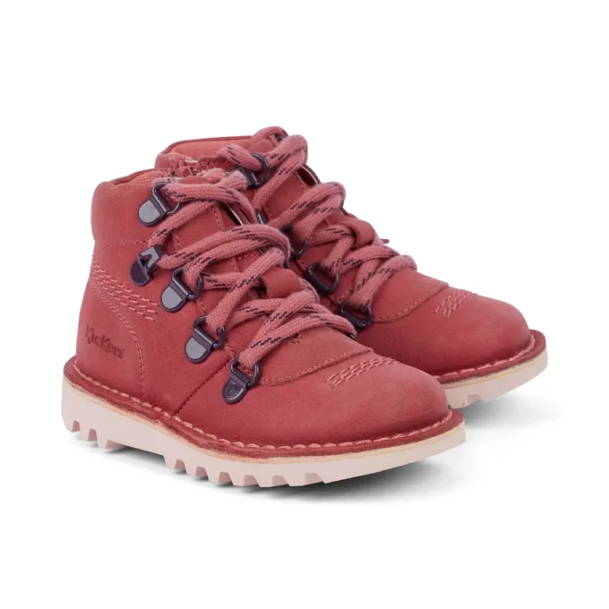 Παιδικά Unisex Kick Hi Explore Δερμάτινα Ροζ