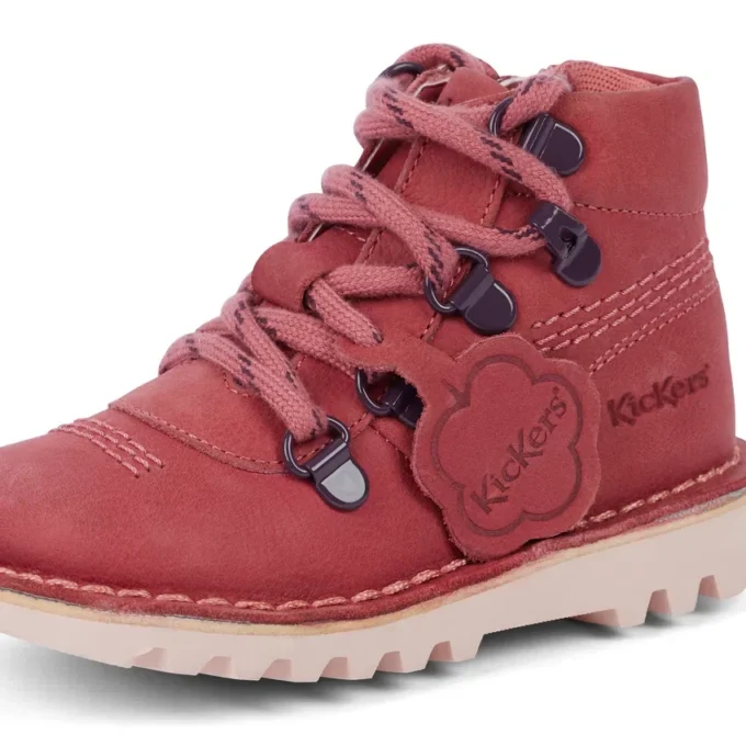 Παιδικά Unisex Kick Hi Explore Δερμάτινα Ροζ