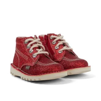 Παιδικά Unisex Kick Hi Glitter Boots Κόκκινα