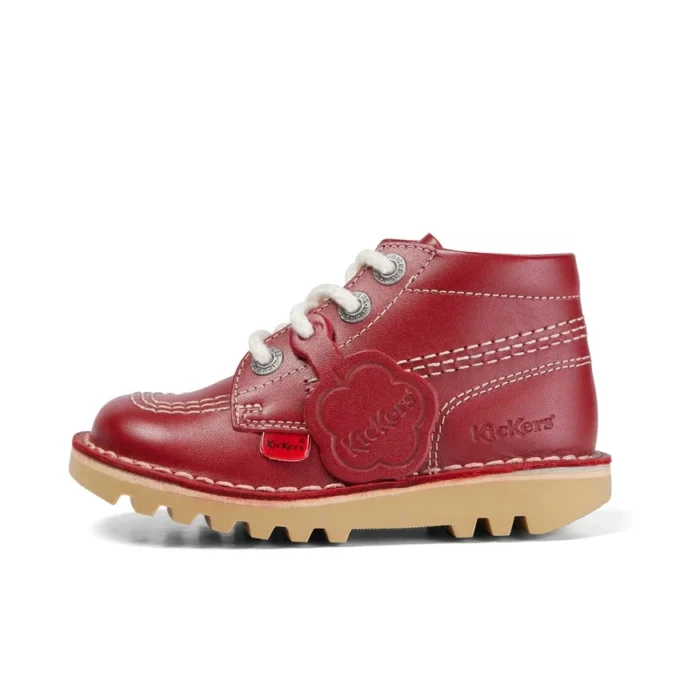 Παιδικά Unisex Kick Hi Zip Δέρμα Κόκκινο