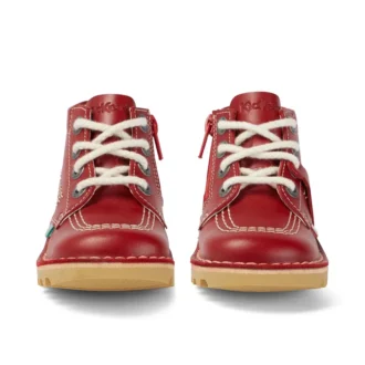 Παιδικά Unisex Kick Hi Zip Δέρμα Κόκκινο