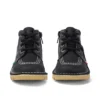 Παιδικά Unisex Kick Hi Zip Δέρμα Μαύρο/Λευκό