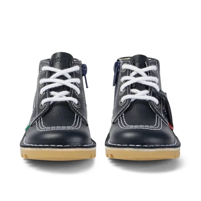 Παιδικά Unisex Kick Hi Zip Δέρμα Ναυτικό