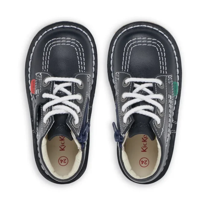 Παιδικά Unisex Kick Hi Zip Δέρμα Ναυτικό