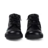 Παιδικά Unisex Kick Hi Zip Δερμάτινα Μαύρα
