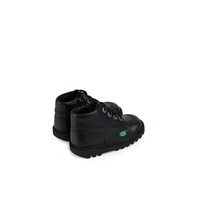 Παιδικά Unisex Kick Hi Zip Δερμάτινα Μαύρα