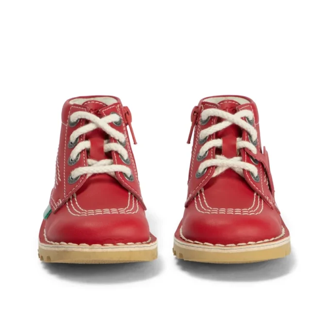 Παιδικά Unisex Kick Hi Zip Leather Alternative Κόκκινα
