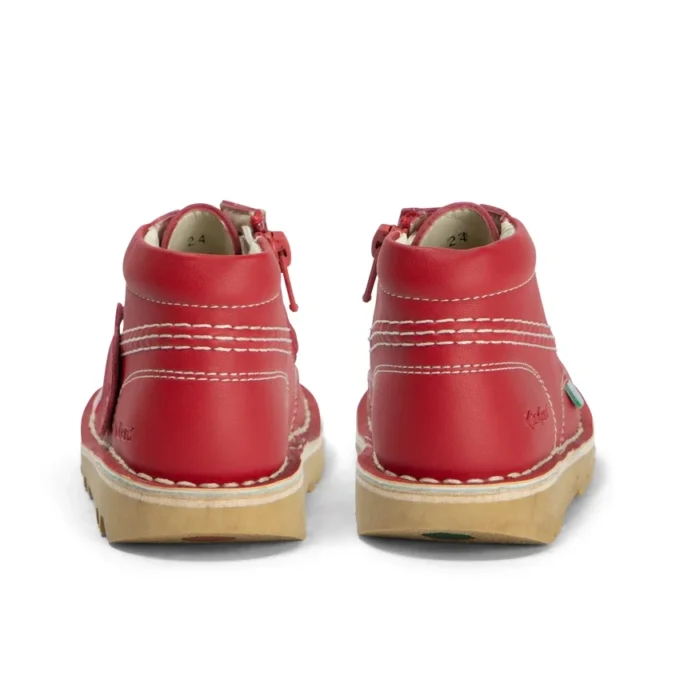 Παιδικά Unisex Kick Hi Zip Leather Alternative Κόκκινα