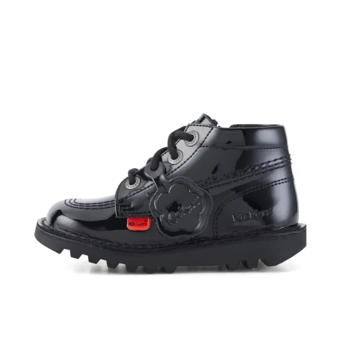 Παιδικά Unisex Kick Hi Zip Λουστρίνι Μαύρα