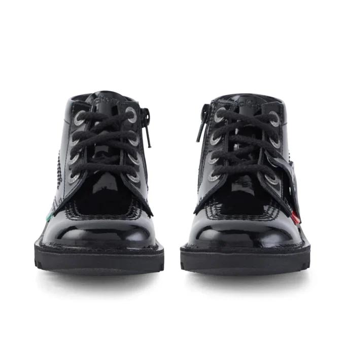 Παιδικά Unisex Kick Hi Zip Λουστρίνι Μαύρα