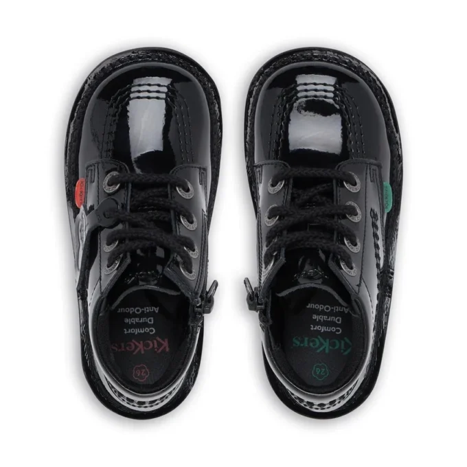 Παιδικά Unisex Kick Hi Zip Λουστρίνι Μαύρα