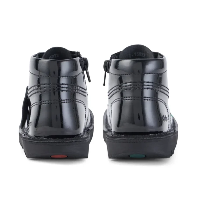 Παιδικά Unisex Kick Hi Zip Λουστρίνι Μαύρα