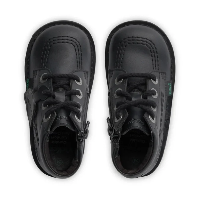 Παιδικό Unisex Kick Hi Zip Δέρμα Alternative Μαύρο Παιδικό Unisex Kick Hi Zip Δέρμα Alternative Μαύρο