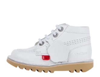 Παιδικό Unisex Kick Hi Zip Δέρμα Λευκό