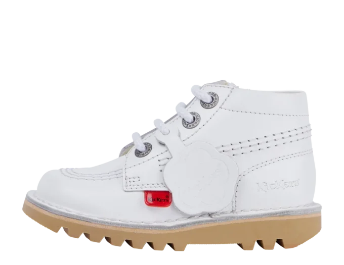 Παιδικό Unisex Kick Hi Zip Δέρμα Λευκό Παιδικό Unisex Kick Hi Zip Δέρμα Λευκό