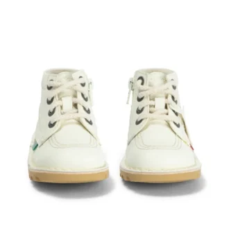Παιδικό Unisex Kick Hi Zip Leather Alternative Λευκό