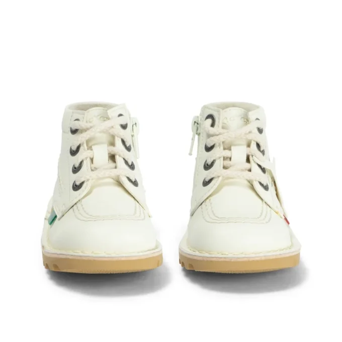 Παιδικό Unisex Kick Hi Zip Leather Alternative Λευκό Παιδικό Unisex Kick Hi Zip Leather Alternative Λευκό