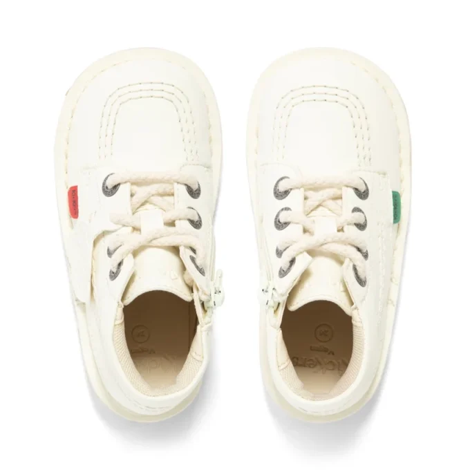 Παιδικό Unisex Kick Hi Zip Leather Alternative Λευκό Παιδικό Unisex Kick Hi Zip Leather Alternative Λευκό