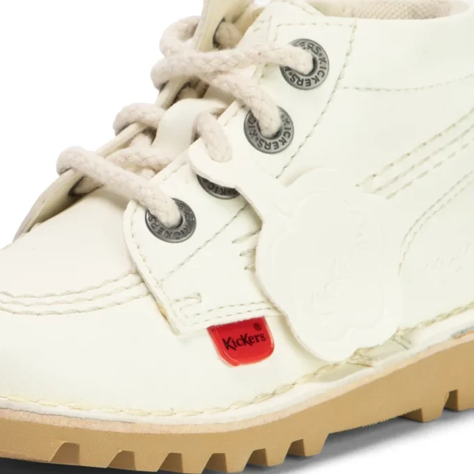 Παιδικό Unisex Kick Hi Zip Leather Alternative Λευκό Παιδικό Unisex Kick Hi Zip Leather Alternative Λευκό