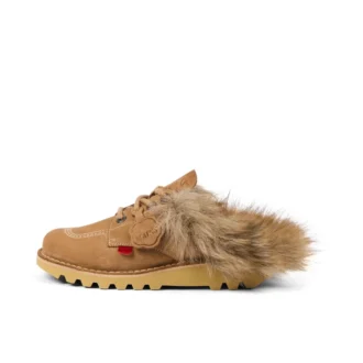 Παντόφλα Kick Mule Fur Mains Tan για ενήλικες, Unisex