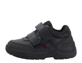 Stomper Mid Leather Black για μικρά αγόρια