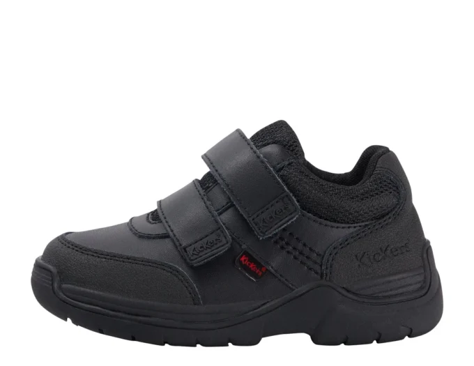 Stomper Mid Leather Black για μικρά αγόρια