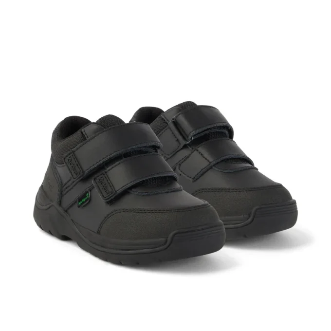 Stomper Mid Leather Black για μικρά αγόρια