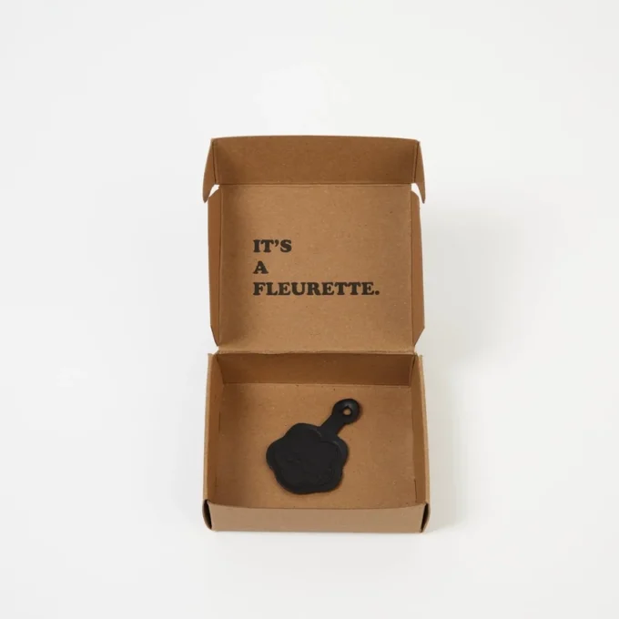Unisex δερμάτινο Fleurette μαύρο