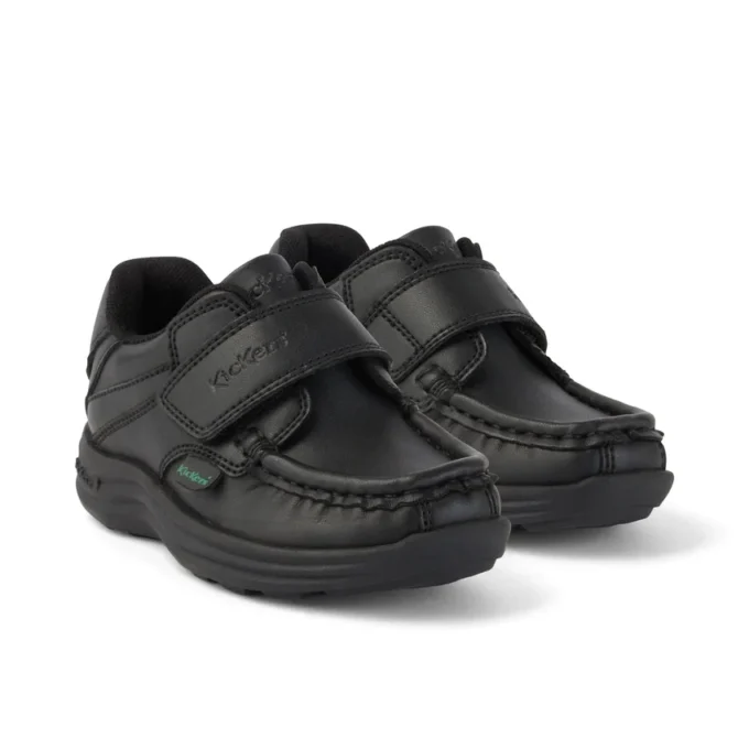 Βρεφικά Unisex Reasan Strap Leather Alternative Μαύρα