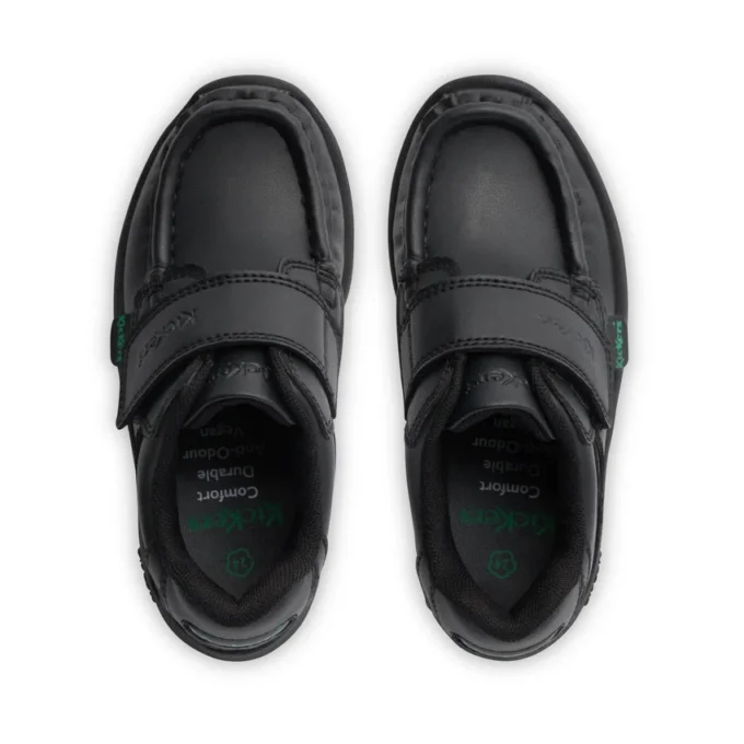 Βρεφικά Unisex Reasan Strap Leather Alternative Μαύρα