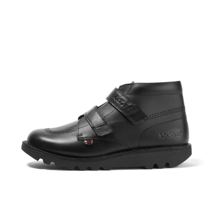 Youth Unisex Kick Hi Vel Leather Black Youth Unisex Kick Hi Vel Leather Black